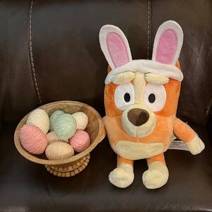 Bingo Easter Plush Bluey’s Sister With Bunny Ears Bowl and Eggs Not Included